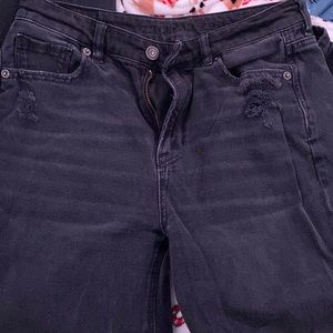 black flared like jeans